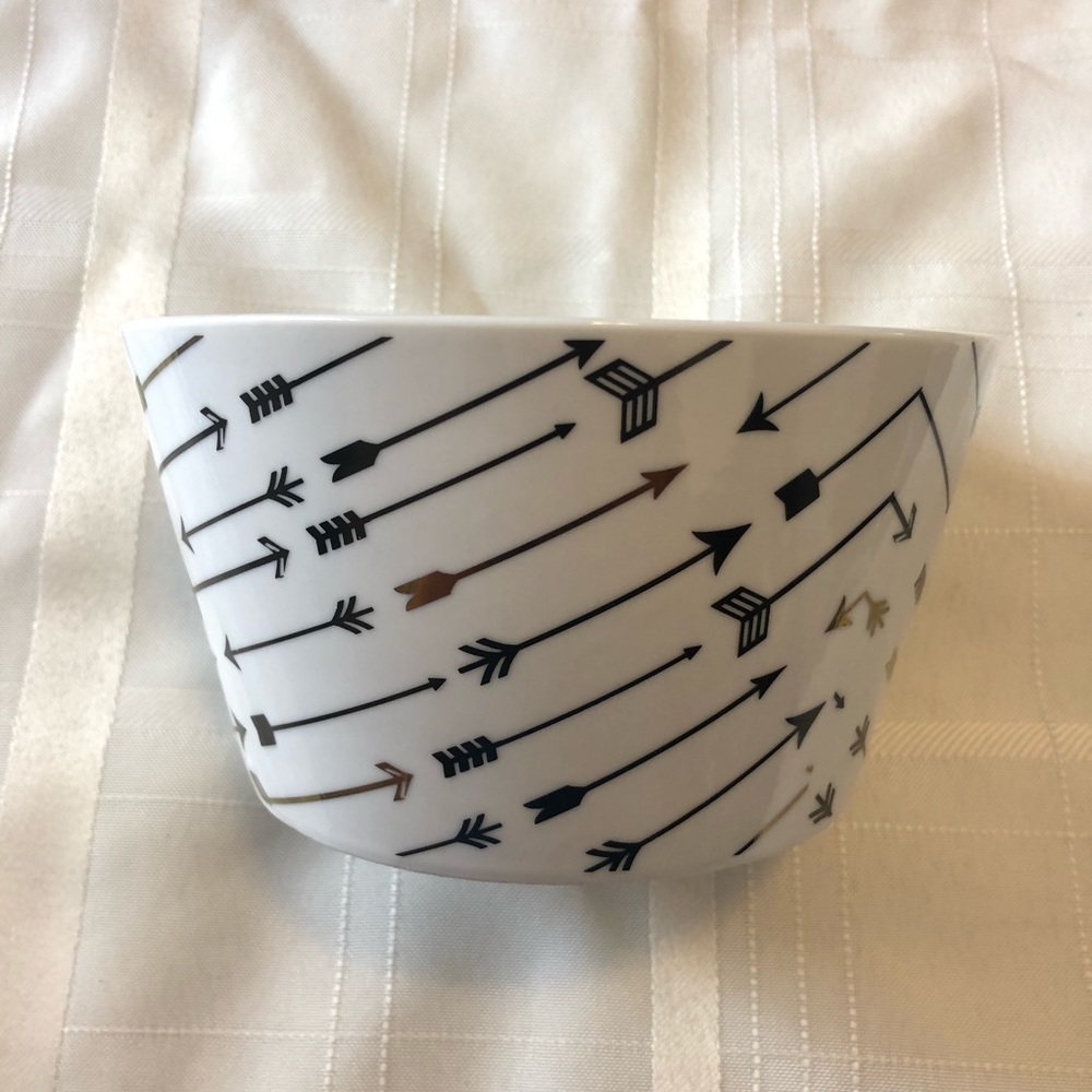 10 Strawberry Street Gold Arrow Design Wide Bowl